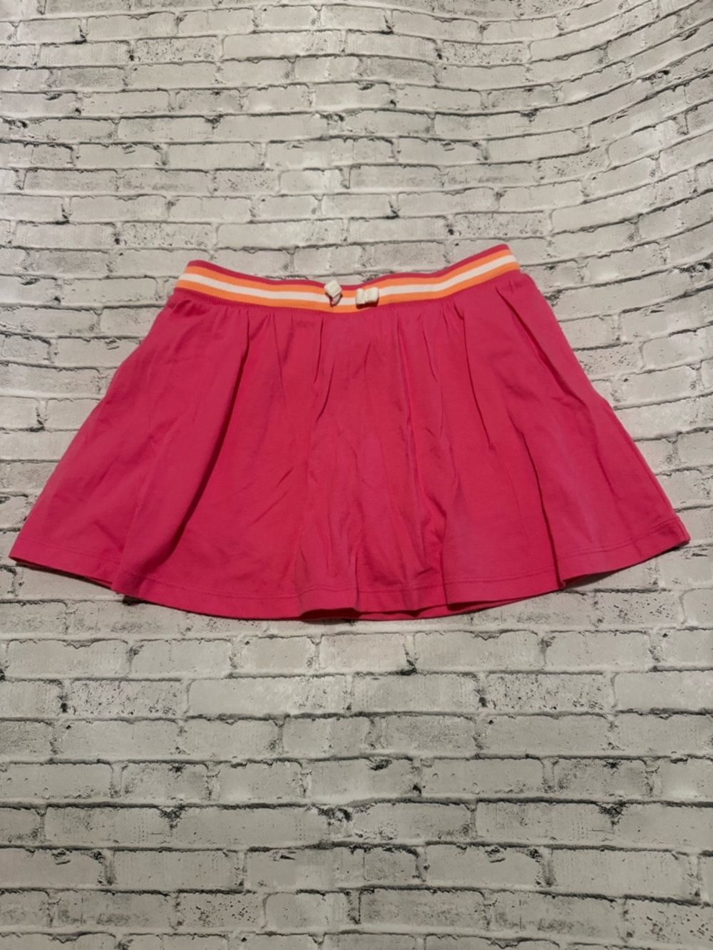 Old Navy Pink Skort Skirt with Striped Elastic Waistband Size Large